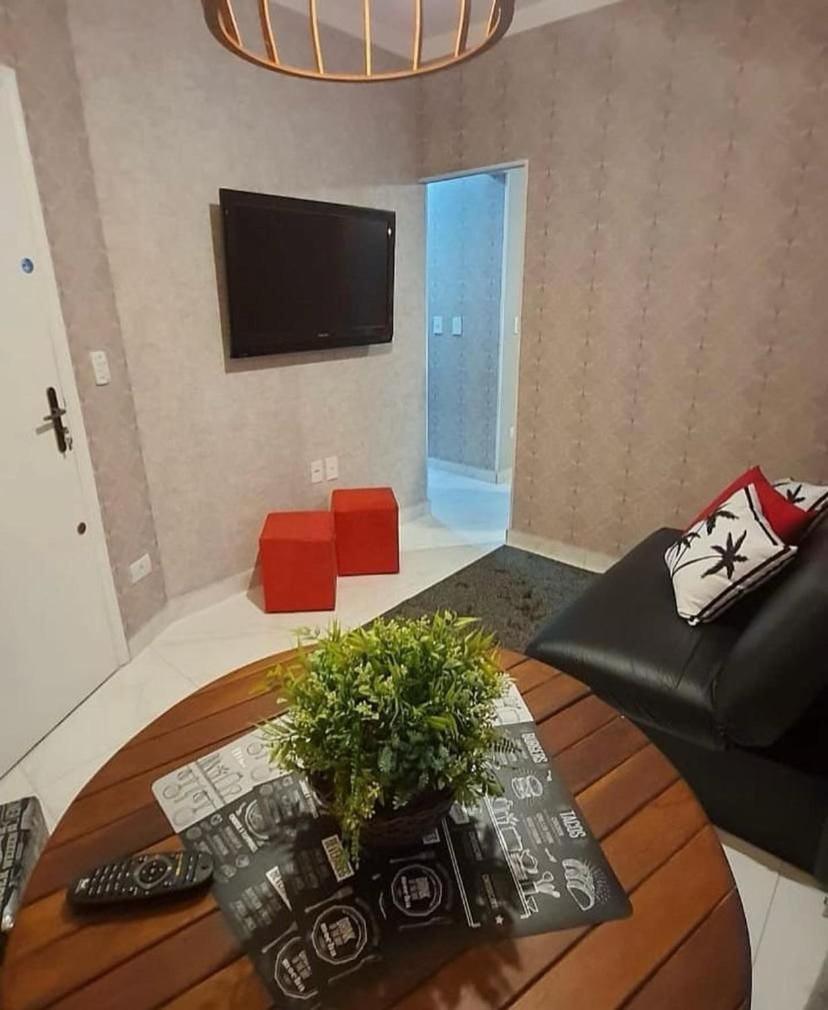 113 Canto Do Forte - 1Dorm - 200 M Da Praia E 20M Dos Bares E Restaurantes - Estacionamento Gratuito E Wi Fi , Tv A Cabo 大普拉亚 外观 照片